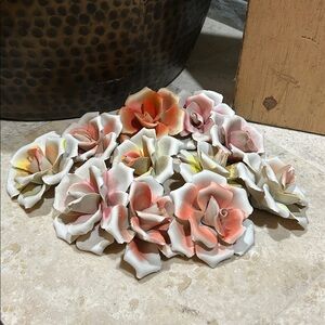 Vintage porcelain rose figurines- set of 11